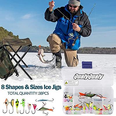 Ice Fishing Rod Reel Hooks Combo, Carbon Fiber Fishing Rod, Outdoor Winter  3 Section Carbon Ice Fishing Rod Sea Fishing Tackle Accessories