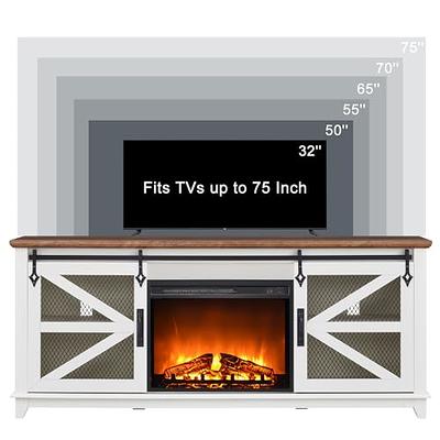  OKD Farmhouse TV Stand for 75 Inch TV, Industrial