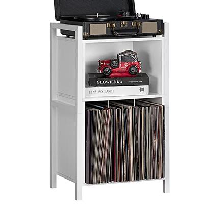 LELELINKY Record Player Stand,Vinyl Record Storage Table with 4 Cabine –  Boho Home Accents, LLC