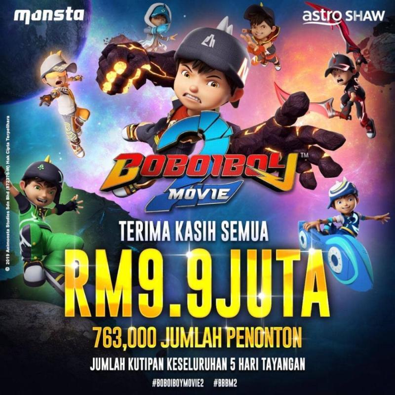 'Boboiboy Movie 2' collects RM9.9m after just five days