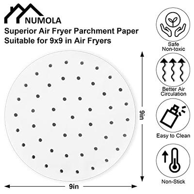 Air Fryer Parchment Paper Liners, Numola 100 Pcs Parchment Paper for Air  Fryer, 9 Inch White Air Fryer Paper Liners, Non-stick Steamer Liners for