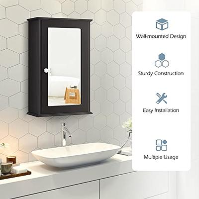 Giantex Bathroom Medicine Cabinet with Mirror, Wall Mounted