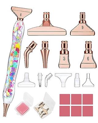 Volitaous 20PCS Diamond Art Pens Tools 6Pieces Rose Gold Screw in