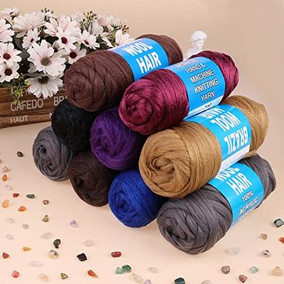 5 Roll Natural Black Brazilian Wool Hair Acrylic Yarn For African Synthetic  Crochet Hair Jumbo Braids Senegalese Twisting Knitting Hair Braids Faux Lo