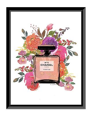 Fairchild Paris Chanel No5 Floral Perfume Bottle Wall Art - Yahoo Shopping