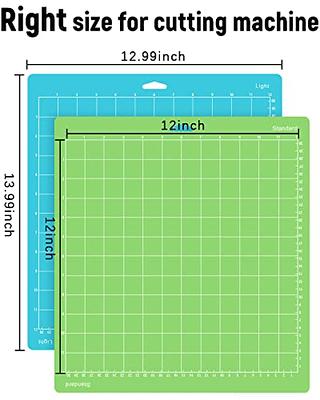 Colemoly 12x12 Cutting Mat 2 Pack Standard and Light for Cricut