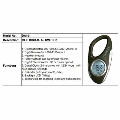 Digital Thermometer with Carabiner Clip