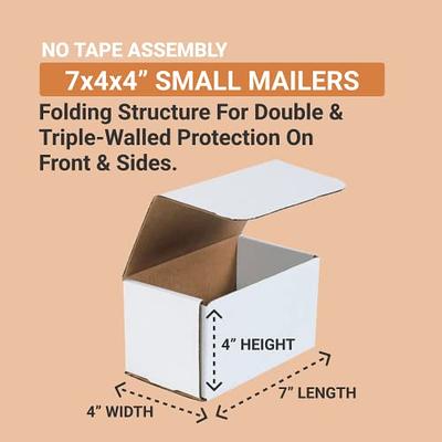 50-Pack White Corrugated Packaging Boxes 4x3x2, Bulk Small Cardboard  Foldable Mailers for Shipping, Packing, Gift Wrapping, Moving, Mailing,  Storage