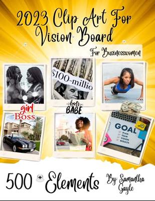 vision board clip art book for white women  Visions of Tomorrow: 2024 vision  board premium color clip art HD book for white women - Yahoo Shopping