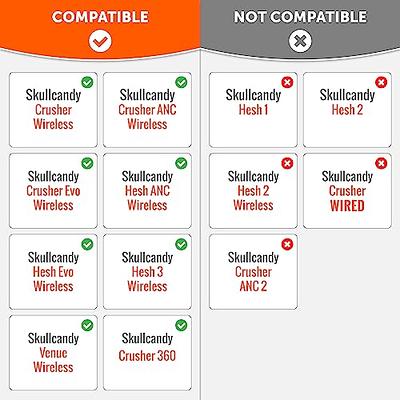 WC Wicked Cushions Extra Thick Earpads for Skullcandy Crusher/Evo/Hesh 3 Headphones & More | Improved Durability & Thickness for Improved Comfort