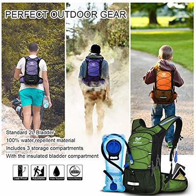 Lunidry Insulated Hydration Pack Backpack with 3L BPA Free Leak-Proof Water Bladder, Keep Liquids Cool Up to 5 Hours, Daypack for Hiking, Running