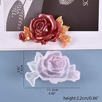 Handmade Rose Flower Table Ornaments Mold Aroma Plaster Silicone