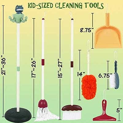 Fun Little Toys 15 Pcs Kids Cleaning Set Includes Broom, Mop, Brush