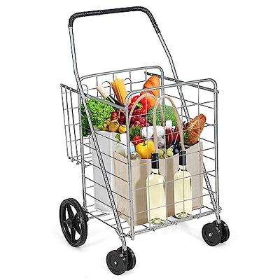 ANRYAGF Utility Carts with Wheels Rolling Cart Food Service Cart for  Restaurant Office Warehouse Heavy Duty Cart 510 lbs Capacity, Lockable  Wheels