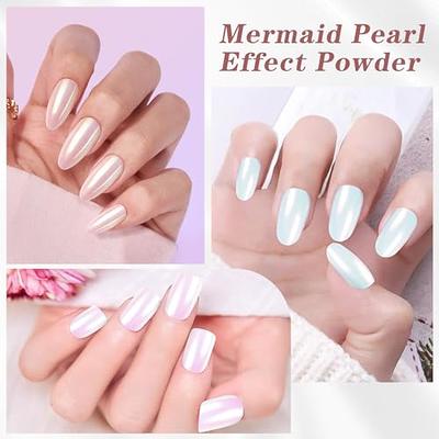 2 Boxes Pearl Chrome Nail Powder, Mirror Effect Aurora Magic Gold Silver  Nail Powder Pigment, High Gloss Glitter Nail Art, Holographic Ice Aurora  Dust