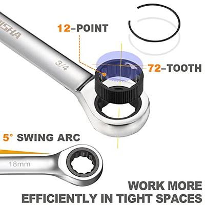 towallmark 14-piece flex-head wrench set, ratcheting combination set, sae  5/16-11/16