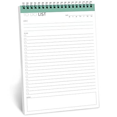 KMQOY To Do List Notepad - Daily Planner Undated 52-Sheet Tear-Off Sheet,  Spiral Daily Planner Notebook, 6.7×9.8 Inch Planning Pad Checklist  Productivity Notepad with Goals and Notes Section. - Yahoo Shopping