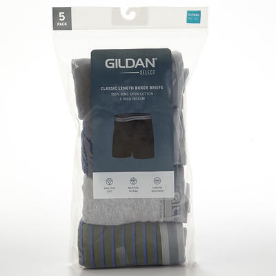 Gildan Men's Regular Leg Boxer Brief 5 Pack 