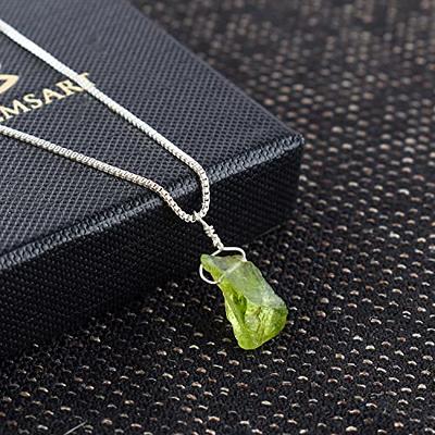Choose Your Natural Peridot Gemstone Silver Plated Pendant Oval Shape –  Shaligrams