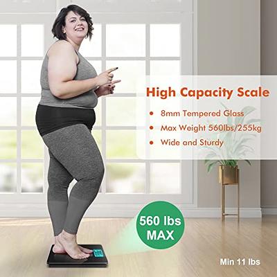 ZOETOUCH 560lbs Digital Scales for Body Weight Over 500lbs Bathroom  Weighing Bath Scale for Heavy People High Capacity Weigh Scale with Wide  Platform Large LCD Display Batteries Included Black - Yahoo Shopping