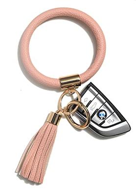 Coolcos Women's Portable Leather Key Ring Bracelet