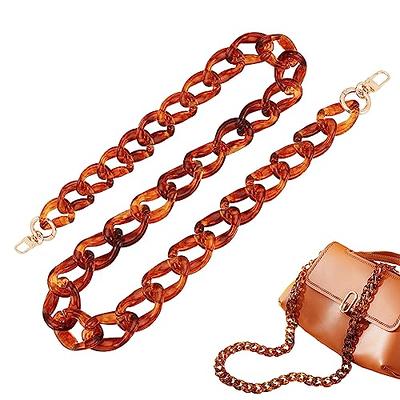 Amazon.com: DIY Flat Chain Strap Chunky Metal Purse Handle Bag Chain  Aluminum Purse Shoulder Strap Replacement Handbag Shoulder Strap Accessory  with Ring Buckle, Gold