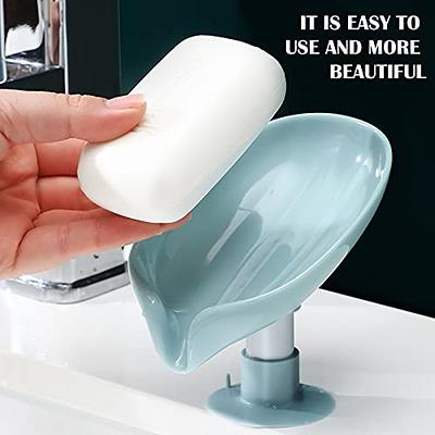  LEVERLOC Soap Holder Soap Dish for Shower Suction Cup Wall  Mounted NO-Drilling Self Draining Removable Waterproof Strong Vacuum  Suction Bar Soap Holder for Shower Bathroom Bathtub Kitchen Sink : Home 
