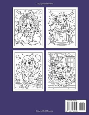 Anime coloring book teens & adults: Awesome Japanese anime coloring pages,  beautiful and fun Characters to Color, enjoy!!! (Paperback)