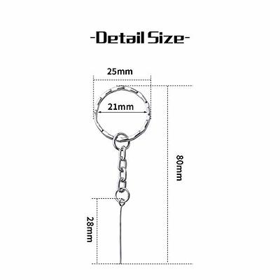 21mm Black Round Split Key Rings Key Chain Clasp Supplies,o Ring