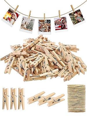 50 Pcs Wooden Clothes Pegs Tiny Clothespins Mini Heavy Spring