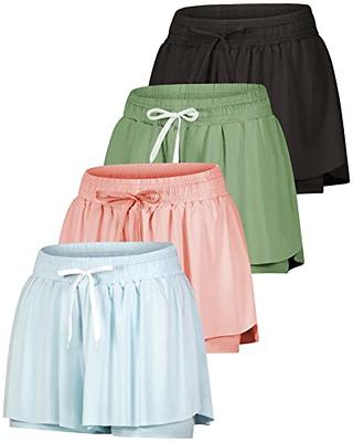 4 Pack Biker Shorts For Women-8 High Waist Soft Summer Womens