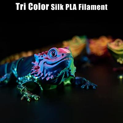 3D Printer Filament PLA, 3 in 1 Rainbow PLA Filament 1.75mm /0.02
