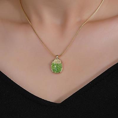 Buy Ravishing Penta Layered Green Stone Drop Silver Necklace |GRT Jewellers