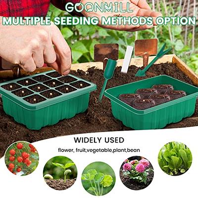 Rarello 3 Packs Seed Starter Tray with Grow Light,Reusable Pop-Out