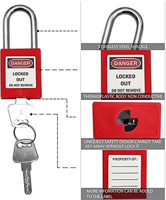 SAFBY Lockout Tagout Locks, Safety Padlock, Keyed Differently Loto Safety  Padlocks for Lock Out Tag Out Kits Station (Red 1-10) - Yahoo Shopping