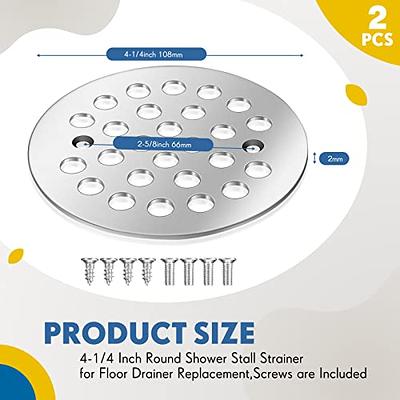 4 Inch Screw-In Shower Strainer Drain Cover Replacement Strainer Grid