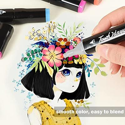 Dabo&Shobo 60 Colors Alcohol Markers, drawing markers, Dual Tip Art Markers,  Fine & Chisel Coloring Marker for Kids Sketching Adult Coloring