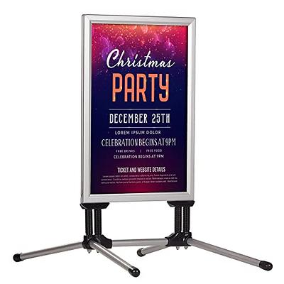 M&T Displays Weather and Wind Resistant Outdoor Reusable Durable Pavement  Curb Sidewalk Sign Holder Floor Standing Silver Snap Frame SwingPro 22x28  Inches Aluminum - Yahoo Shopping