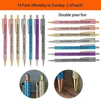 Niziline 11/22Pcs Swear Word Daily Pen Set, Yocartgo Pens, Funny Pens,  Funny Office Gifts (11)