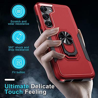 Samsung Galaxy S23 Case with Screen Protector+Camera Lens Protector,Heavy  Duty Shockproof Full Body Phone Cover Built in Rotatable Magnetic Ring  Holder Kickstand,2023 Red - Yahoo Shopping