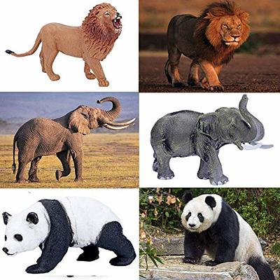 BOLZRA Safari Animals Figures Toys, Realistic Jumbo Wild Zoo Animals  Figurines Plastic African Jungle Animals Playset for Kids Toddlers, 14  Piece Gift