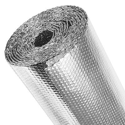 Self Adhesive Heat Shield Material - 12 x 24 Aluminum Backed Aluminized Thermal Barrier Fiberglass Insulation Reflective Material High Temp