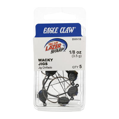 Eagle Claw Wacky Fishing Jig Head with Weed Guard, Black, 1/4 oz. - Yahoo  Shopping