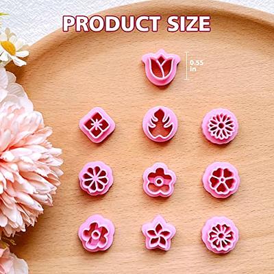 BABORUI 3Pcs Flower Clay Molds Rose Daisy Sunflower Polymer Clay Molds  Different Size Flowers Silicone Molds for Clay Jewelry Earring Making