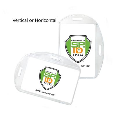 Clear Vinyl Badge Holder with 2 Slot Holes