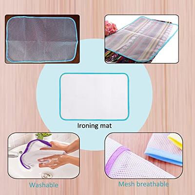 Protective Ironing Mesh Pressing Pad, Pressing Cloth for Ironing,  Scorch-Saving Ironing Mesh Cloth, -Random Color (Large)