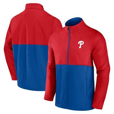 Fanatics Branded Red/Royal Philadelphia Phillies Chip in Team Pullover Hoodie