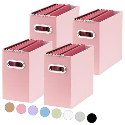 Oterri File Organizer, 4 Packs Small Storage Box, Cardboard File Folder  Organizer, Collapsible File Box, Hanging File Organizer for Letter Size,  Portable File Box with Handle, Only Box（Pink） - Yahoo Shopping