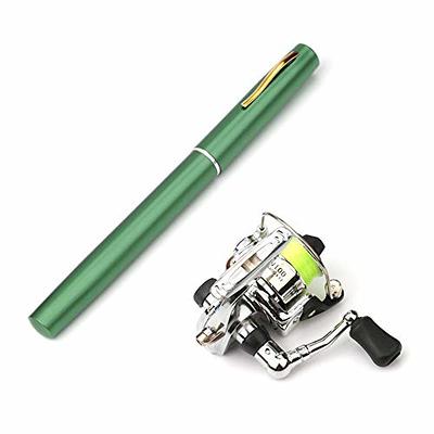 Mekek Fishing Rod Reel Combo Set Mini Telescopic Portable Pocket Pen  Fishing Rod Pole Reel Lures Baits Jig Hooks Kits Type A+P Silver Silver -  Yahoo Shopping