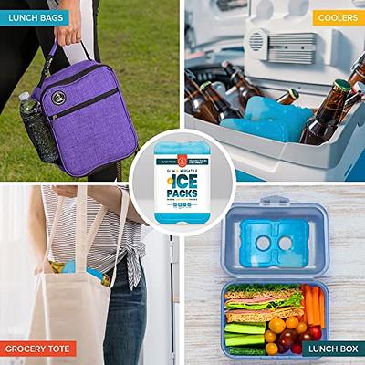 Ice Pack For Lunch Box - Reusable, Long Lasting, Cold Freezer Packs For  Coolers, Beach Bags, Large Lunch Bags & Tote-s To Keep Food Fresh